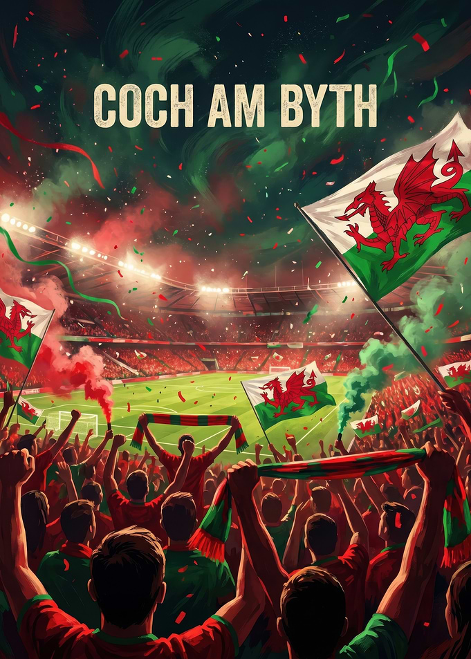 Welsh Football Fans Celebrate