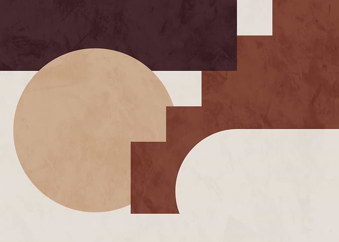 Abstract Geometric Shapes in Earth Tones