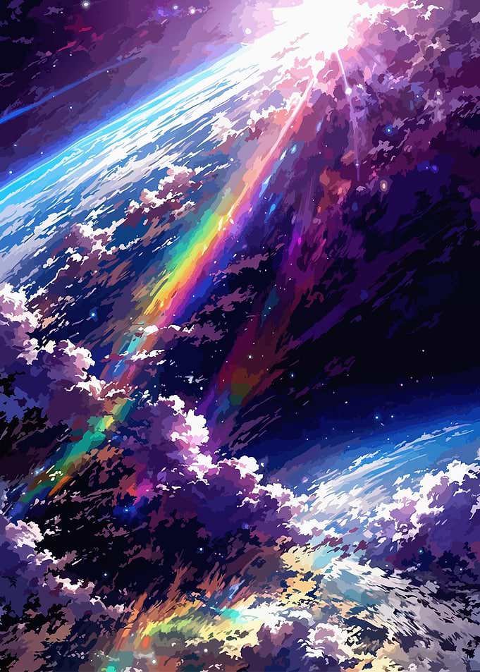 Cosmic Rainbow Sky