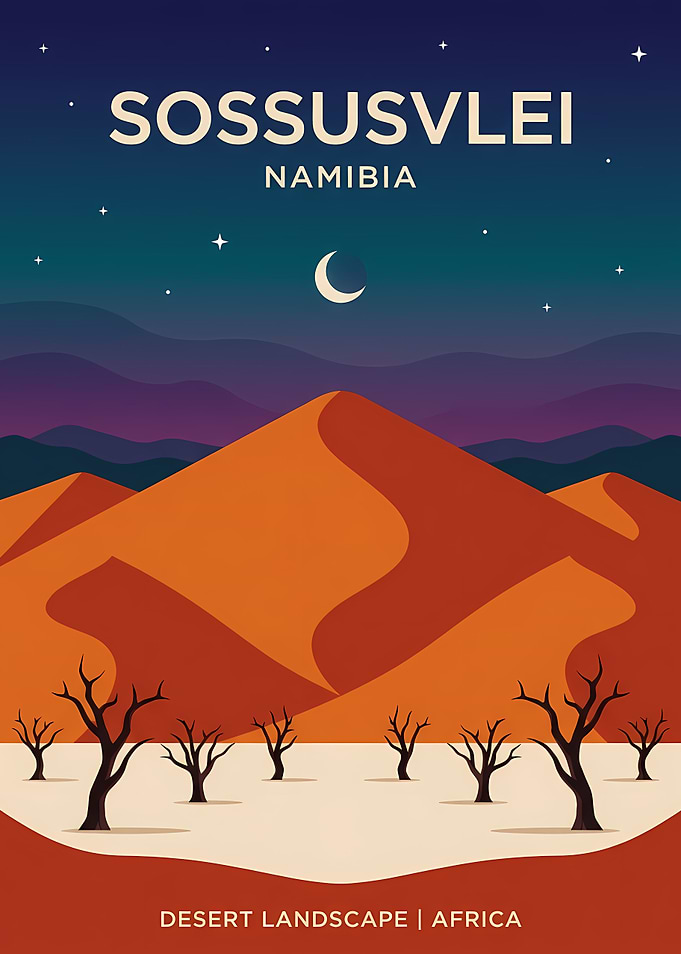 Sossusvlei Desert Landscape Poster