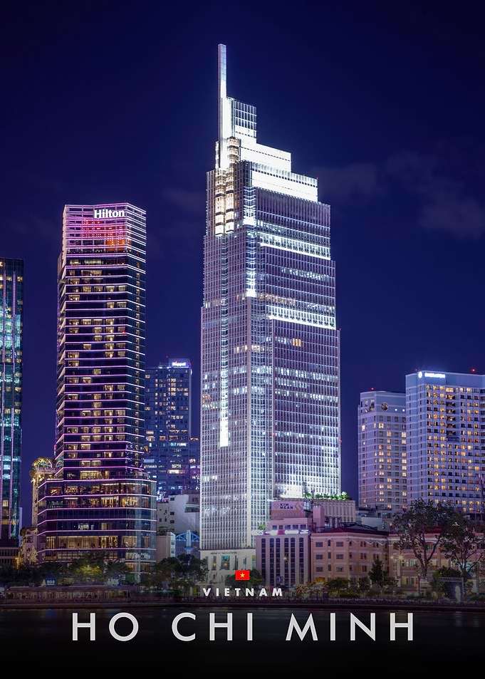 Ho Chi Minh City Skyline at Night