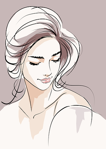 Elegant Woman's Portrait Sketch