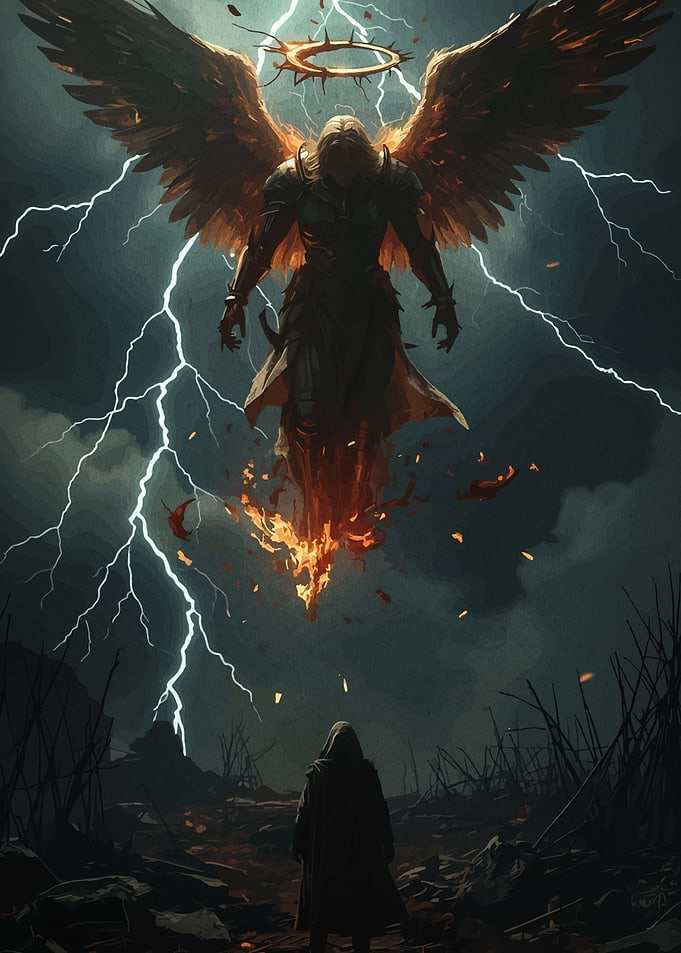 Angel Descends in Storm