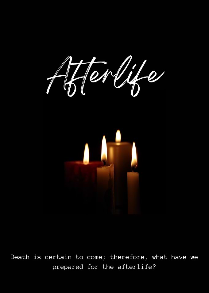 Afterlife quote with candles