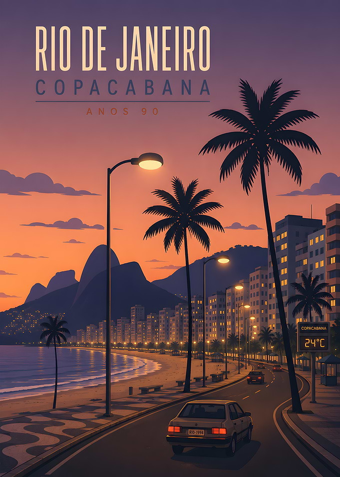 Rio de Janeiro Copacabana 90s Sunset