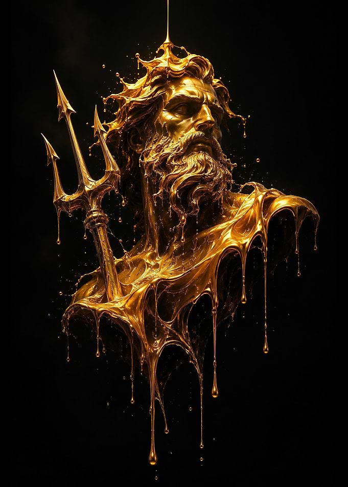 Golden Statue of Poseidon
