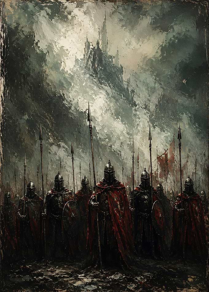 Fantasy Army Before Castle