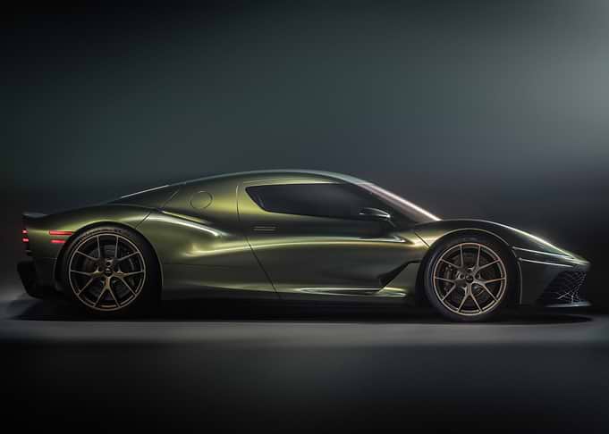 Green Sports Car Side Profile