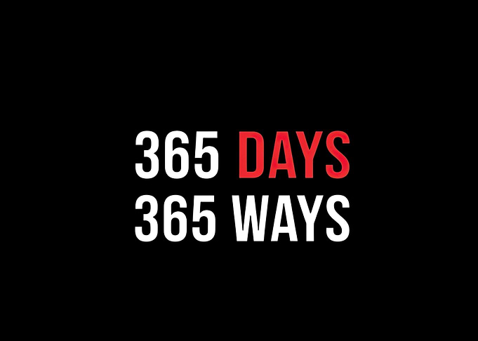 365 Days 365 Ways text art