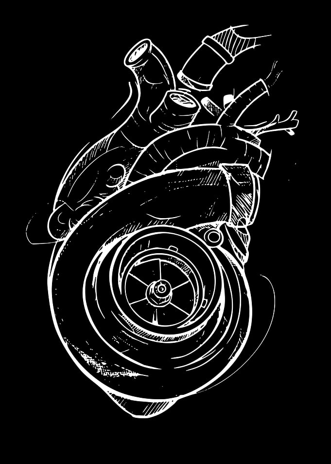 Turbocharged Heart Illustration