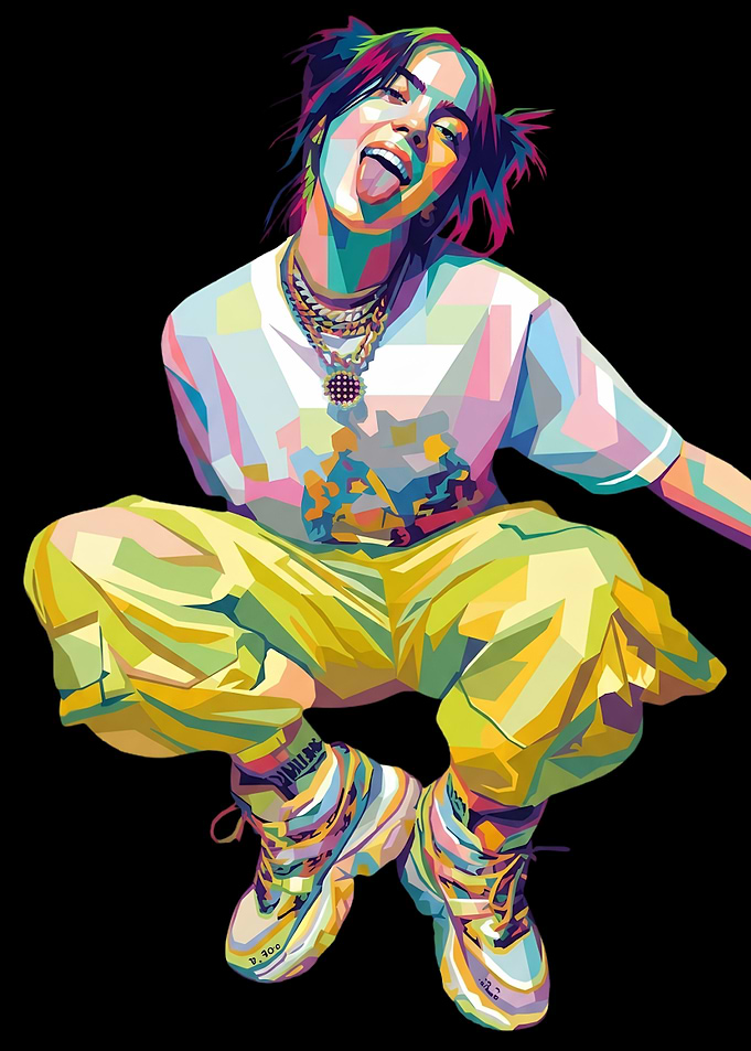 Billie Eilish Pop Art Portrait
