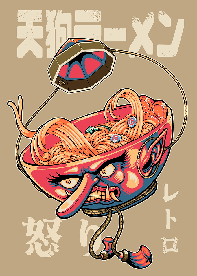 Tengu Ramen Bowl Character