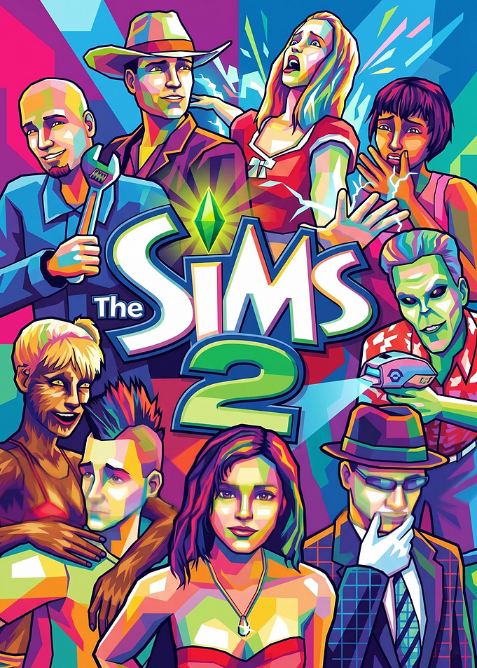 The Sims 2 Pop Art Cover