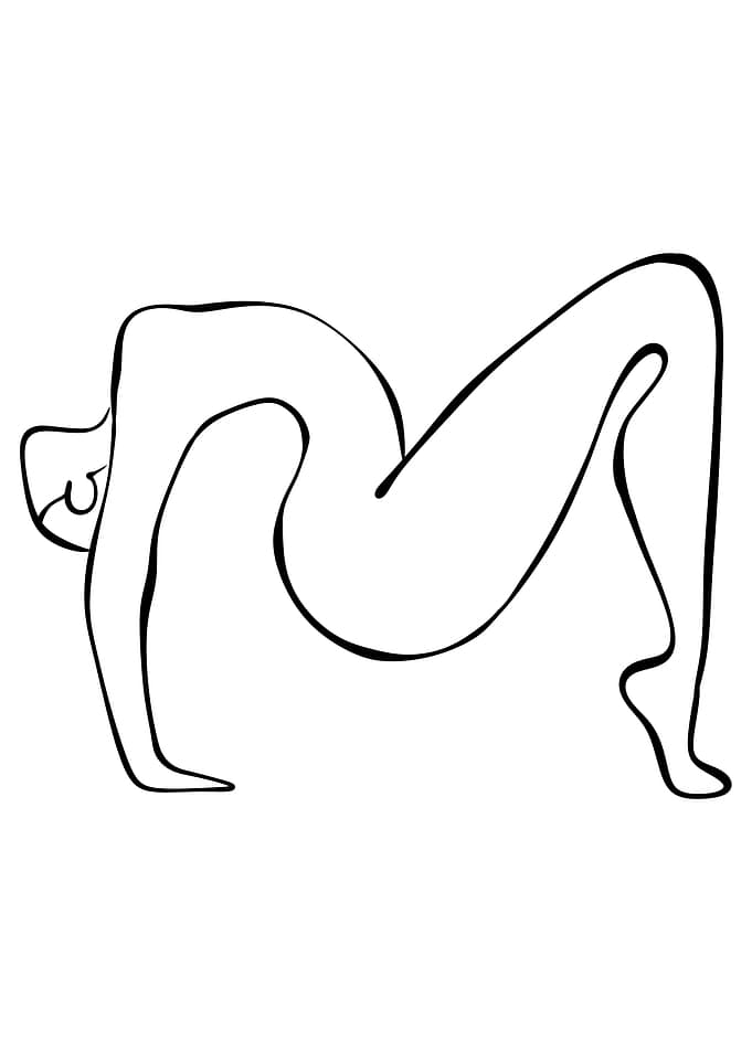 Line Art of Yoga Pose