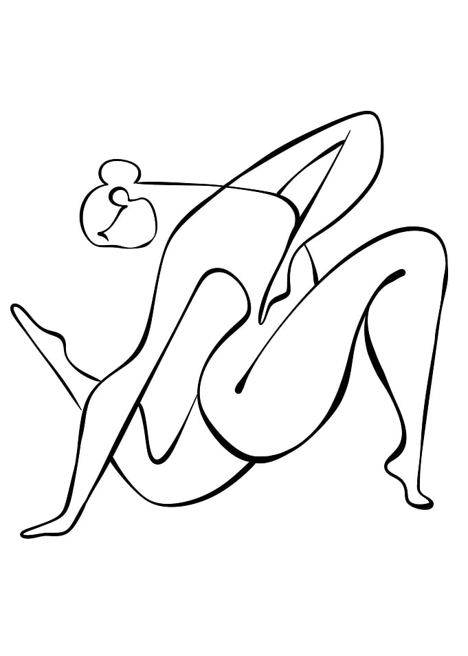 Abstract Line Art yoga pose