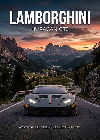 Lamborghini Huracan GT3 in Italian Alps