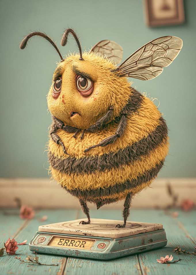 Sad Bee on a Scale