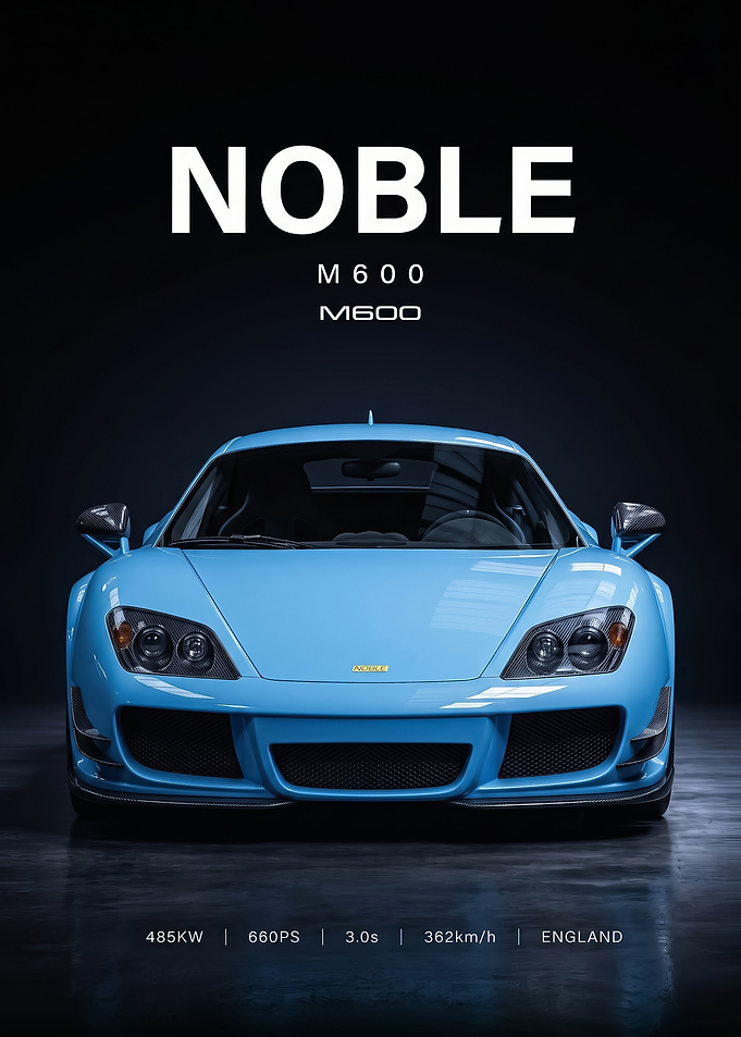 sleek Noble M600 Sports Car poster