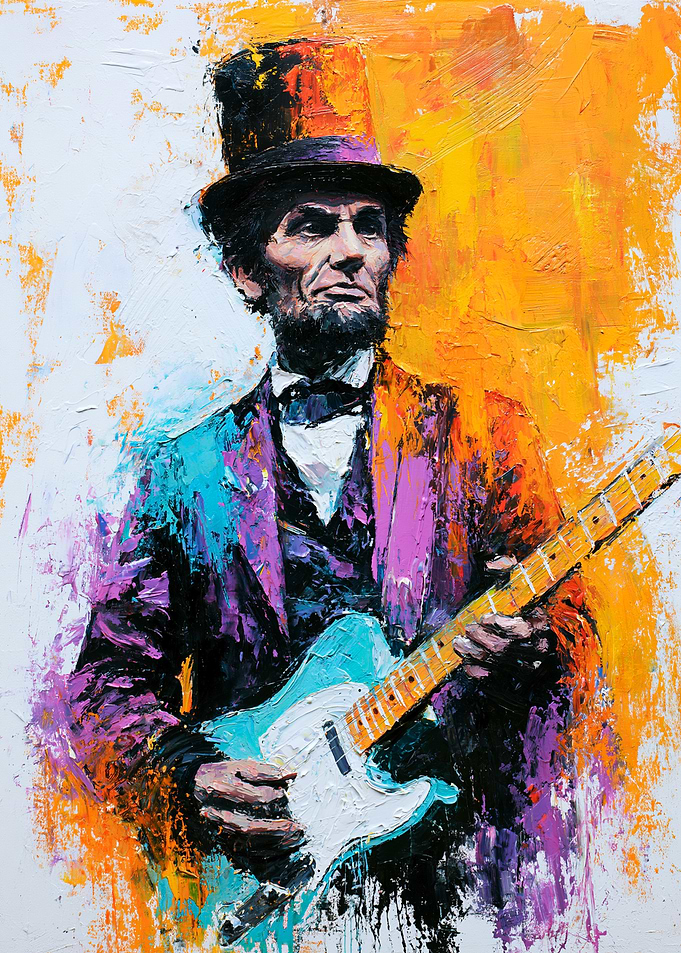 Abraham Lincoln Playing Guitar