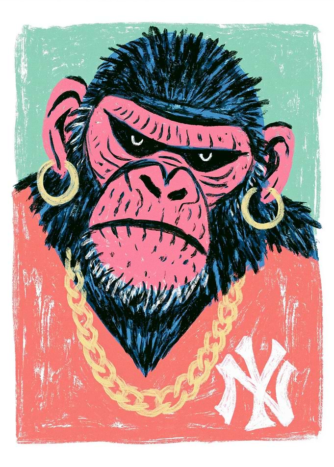 Gorilla Wearing Yankees Gear