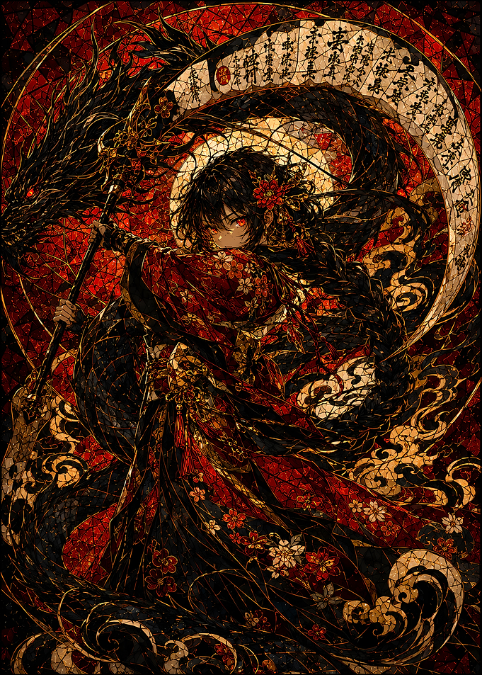 Dragon and Woman in Kimono