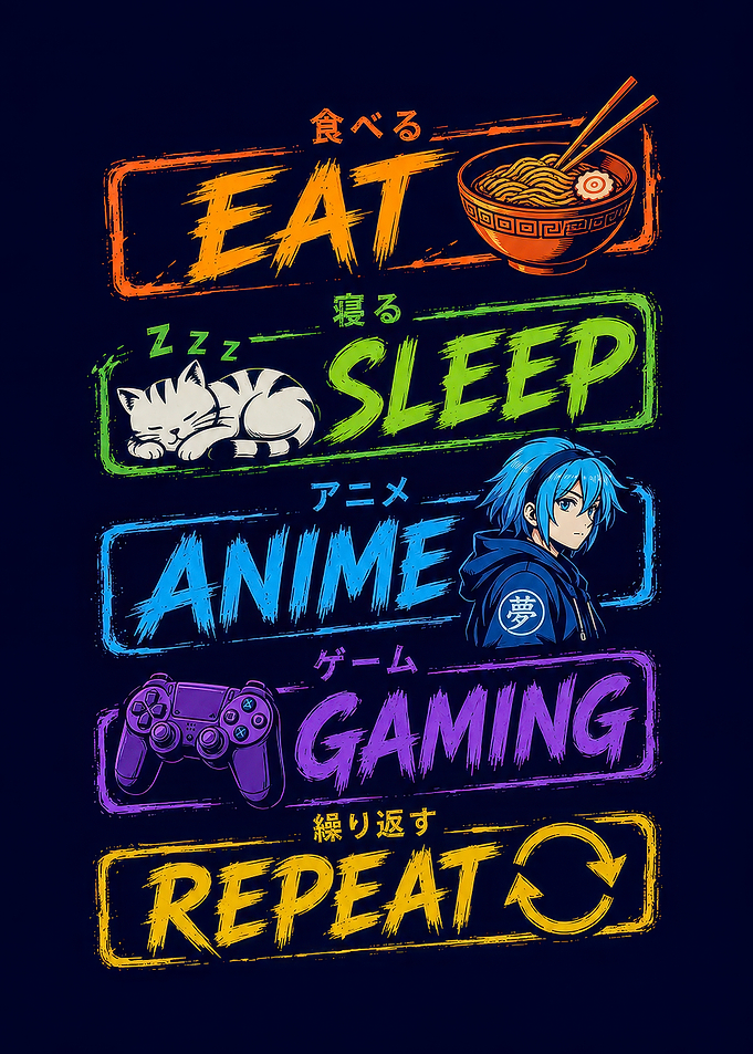 Eat Sleep Anime Gaming Repeat