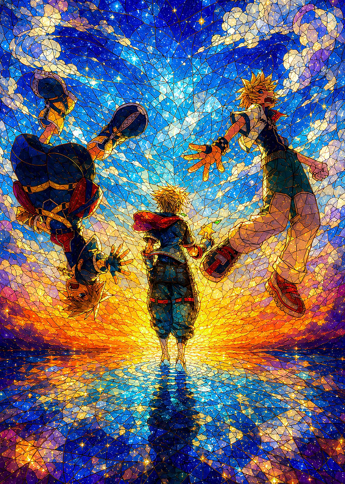 Kingdom Hearts Stained Glass Art