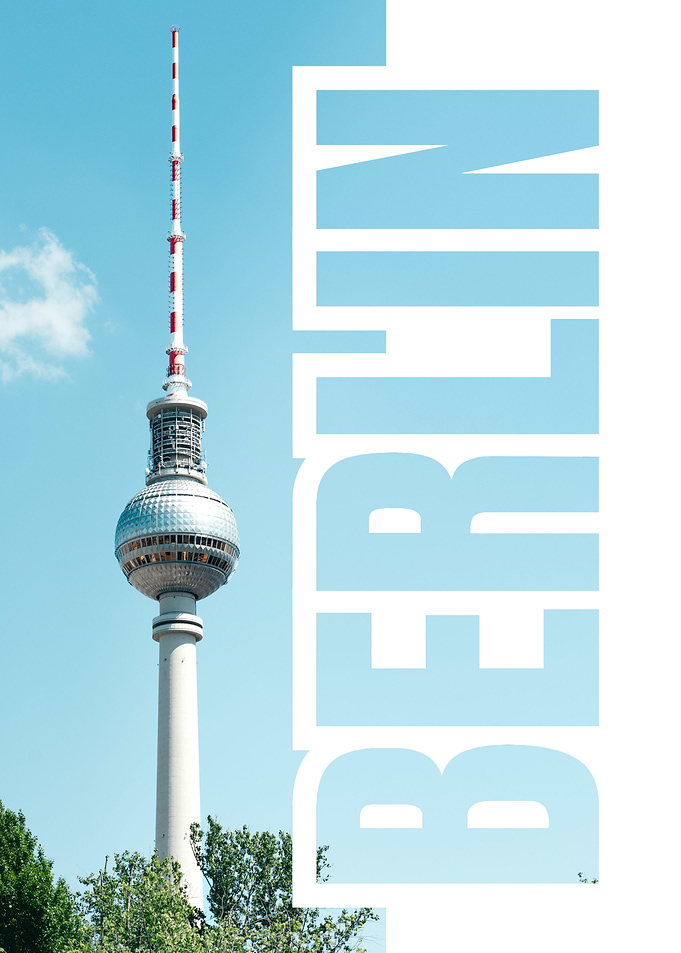 Berlin TV Tower with Text Overlay