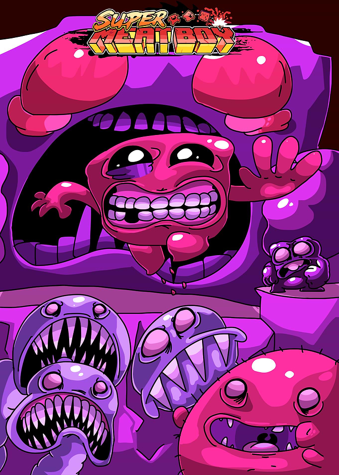 Super Meat Boy Game Art
