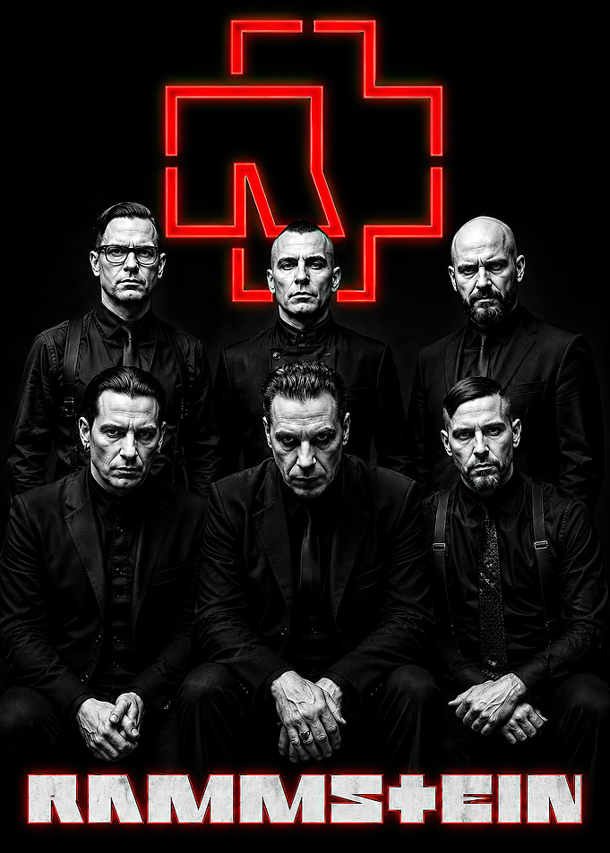 Rammstein Band Members with Logo