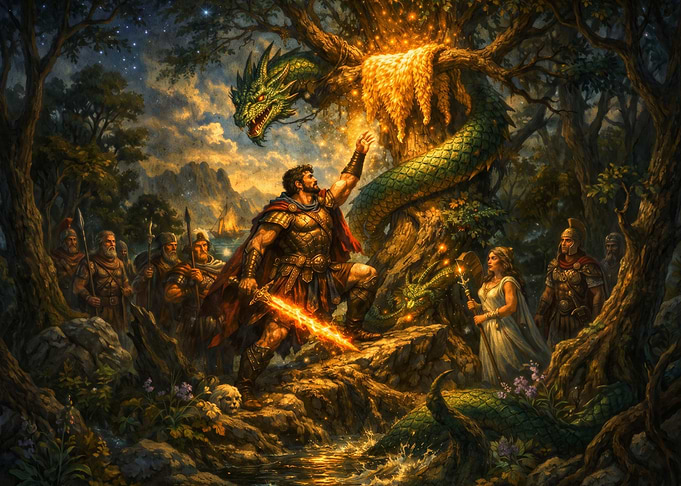 Heroic Battle Against a Dragon
