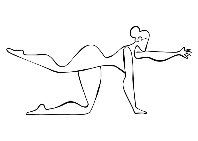 Woman in yoga pose