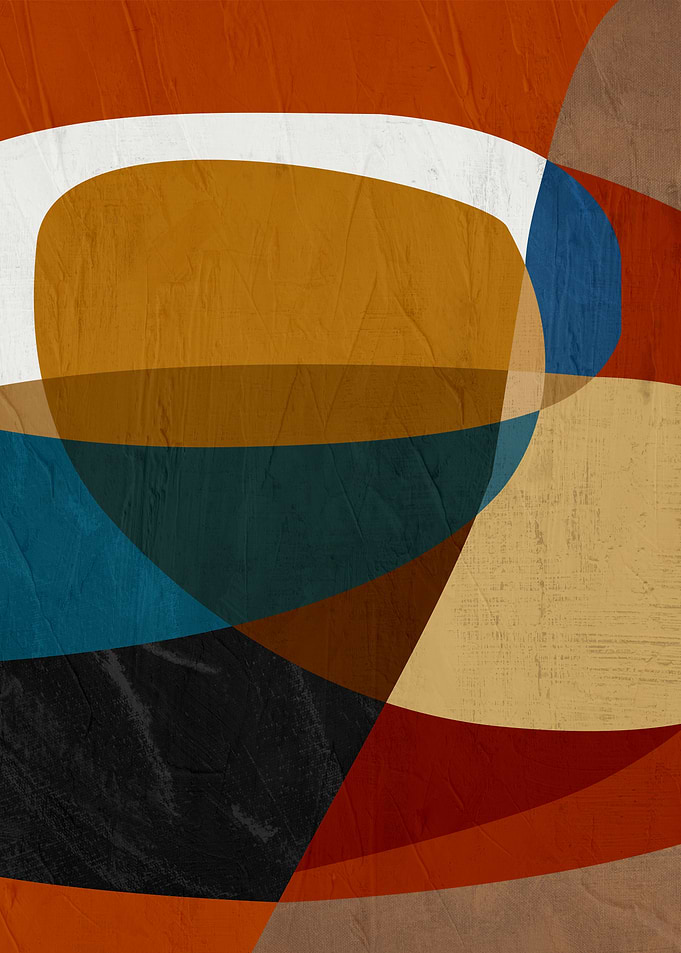 Abstract Geometric Shapes with Textured Background