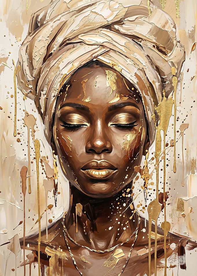 Golden Portrait of a Woman