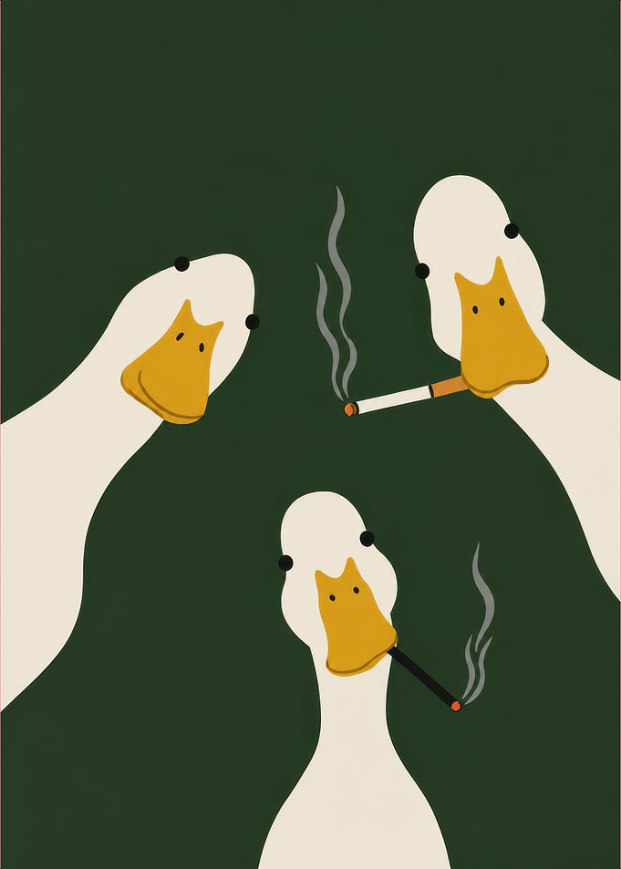 Three Smoking Ducks