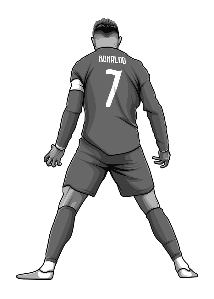 Cristiano Ronaldo Black and White Version