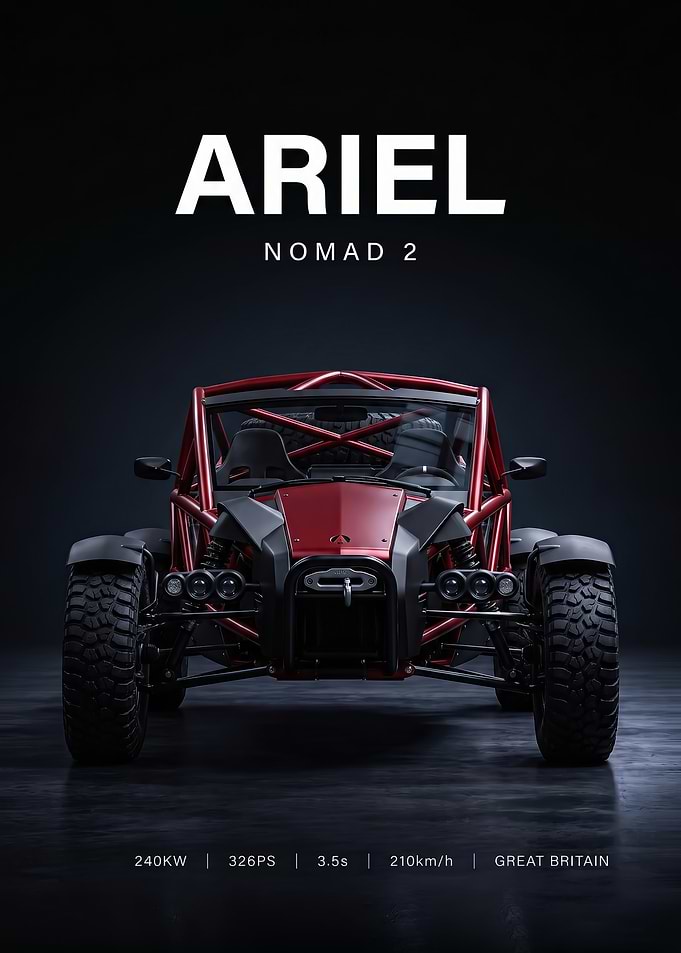 sleek Ariel Nomad 2 Off-Road Vehicle poster