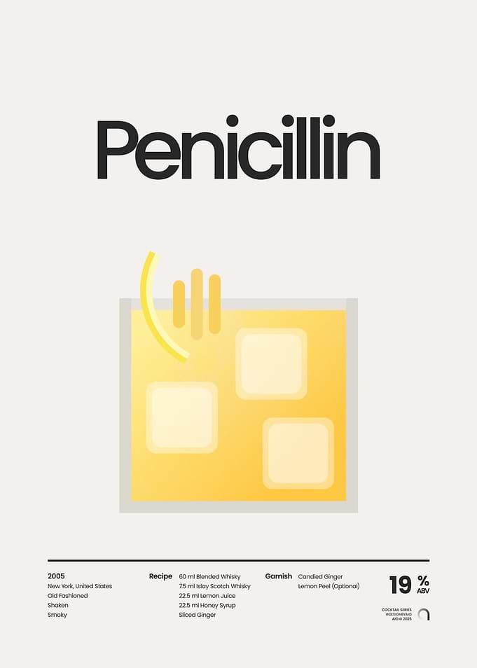 Penicillin Cocktail Minimalist Poster