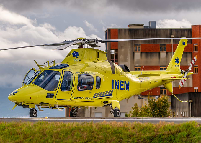 INEM Emergency Helicopter on Standby
