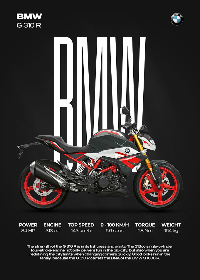 BMW G 310 R Motorcycle Poster