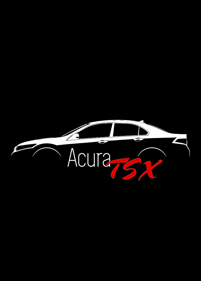 Acura TSX Silhouette with Text