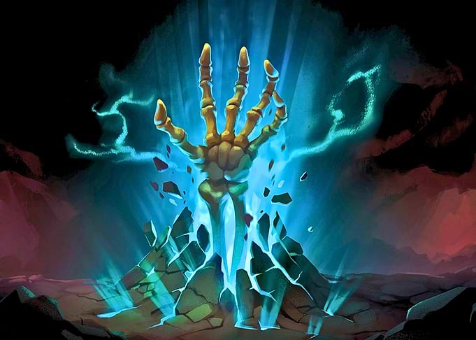 Skeleton Hand Emerging from Ground