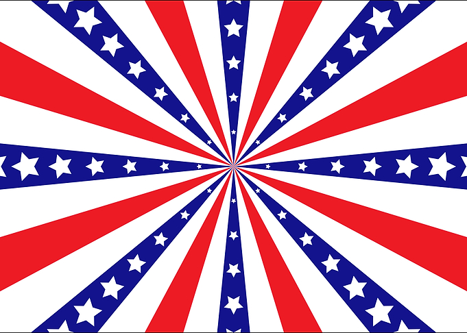 American Flag Starburst Pattern