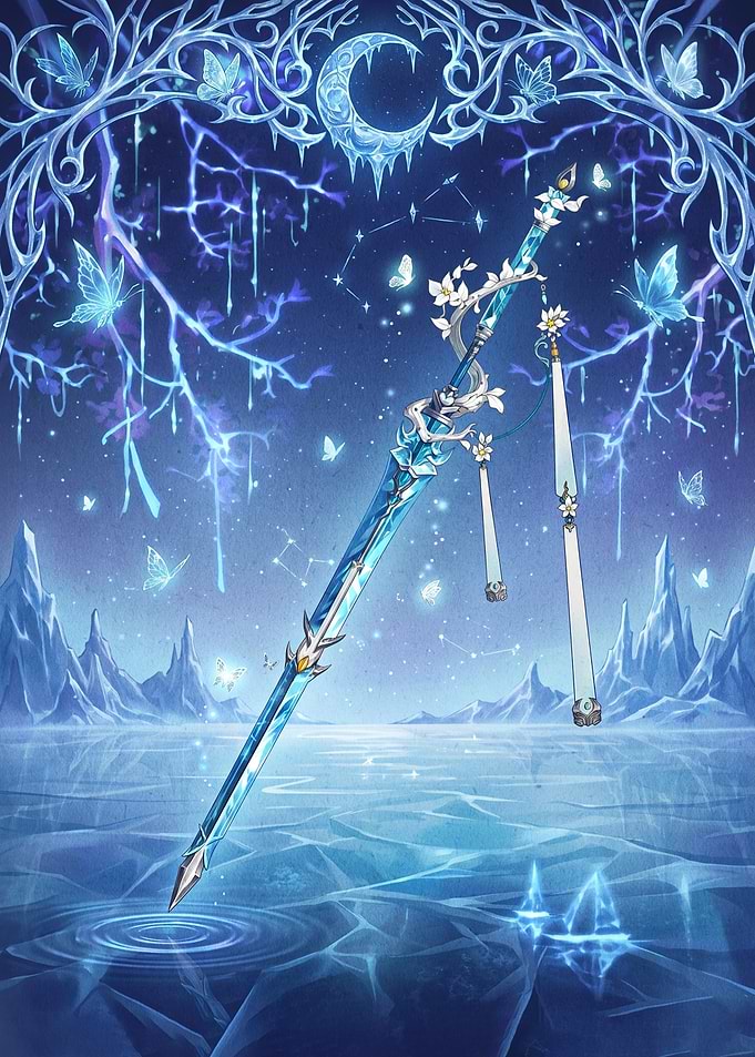 Enchanted Ice Sword with Butterflies