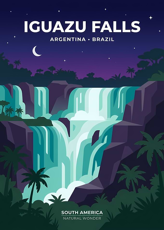 Iguazu Falls at Night