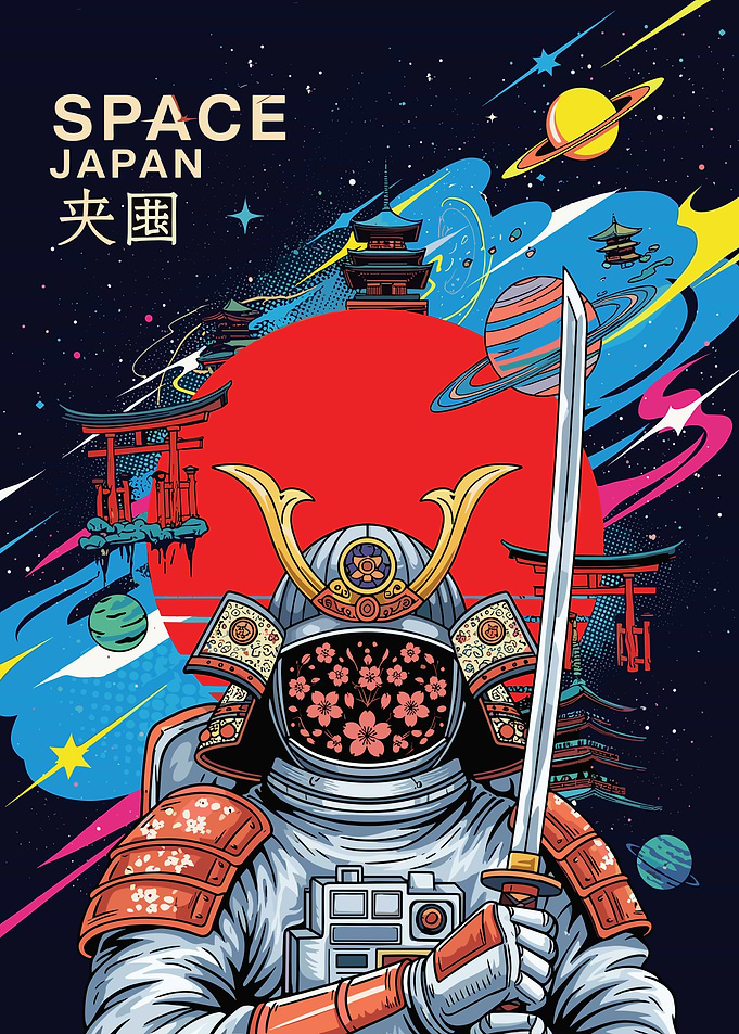 Samurai Astronaut in Space
