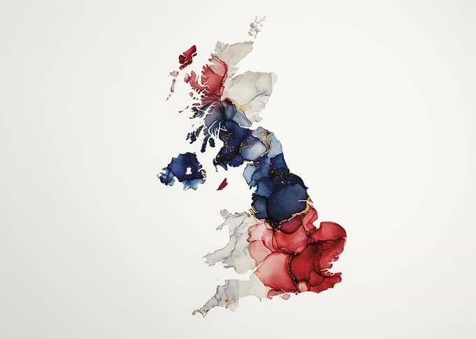Abstract UK Map Art