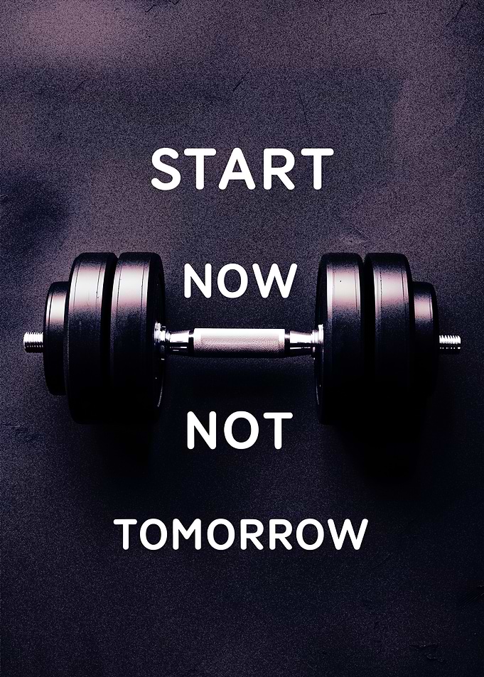 Start Now Not Tomorrow Dumbbell