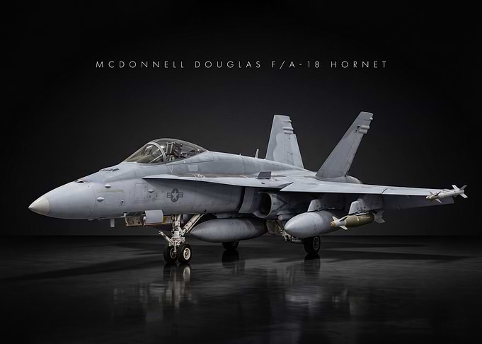 McDonnell Douglas F/A-18 Hornet Fighter Jet
