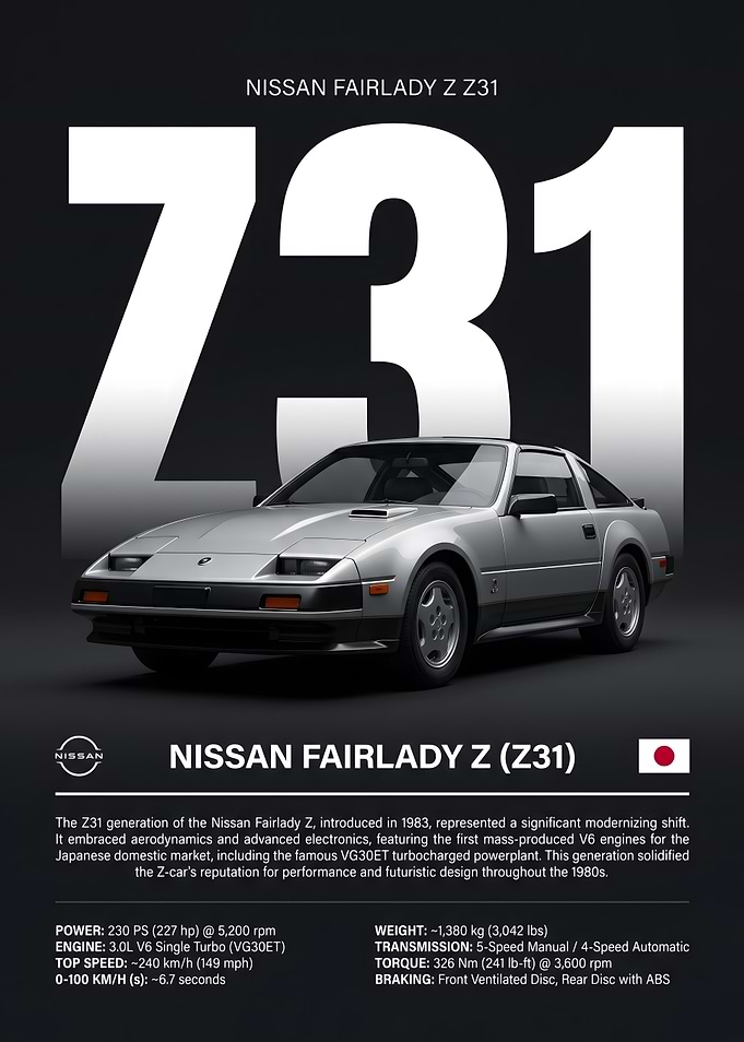 Nissan Fairlady Z (Z31) Poster